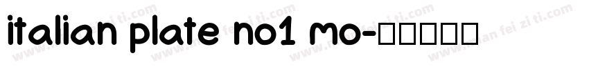 italian plate no1 mo字体转换